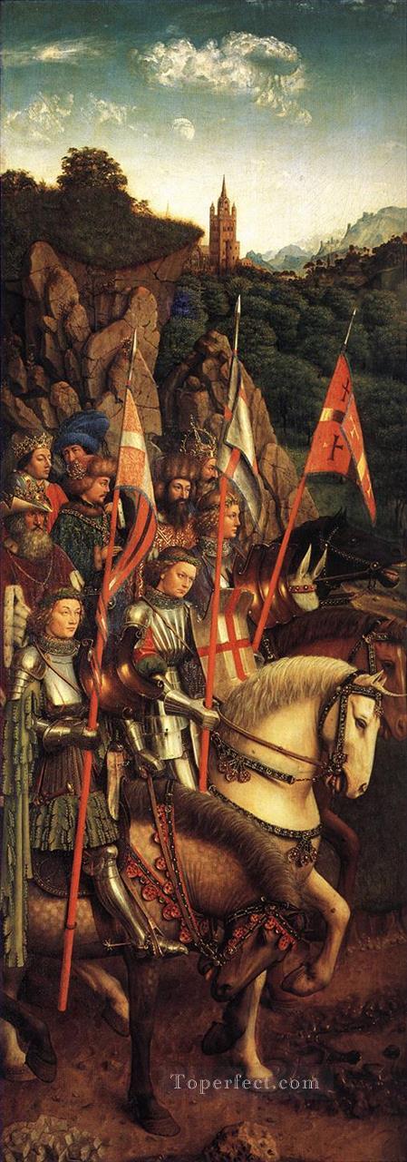 ゲントの祭壇画 キリストの兵士たち ルネサンス ヤン・ファン・エイク油絵